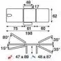 Ecopostural  C3536 3 sectie elektrische tafel, met armleggers