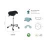 Ecopostural S3630 PONY zadelkruk met verchroomd onderstel