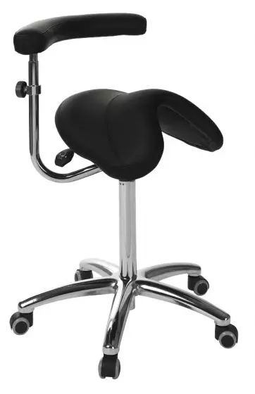 Ecopostural S5663 PONY zadel kruk met verchroomd onderstel