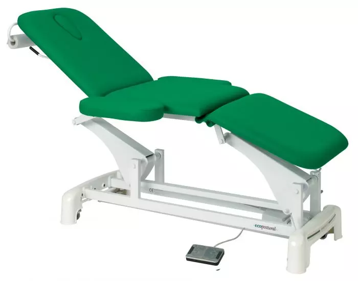 Ecopostural  C3536 3 sectie elektrische tafel, met armleggers