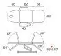 Ecopostural C3589M41 electrische 3-sectie tafel met armleuningen